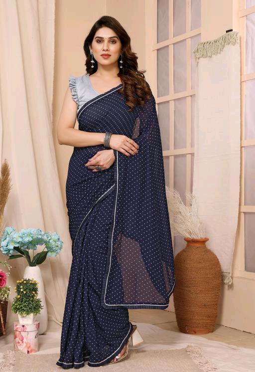 Gc Georgette Silk Party Wear Readymade sarees Wholesale Price In Surat